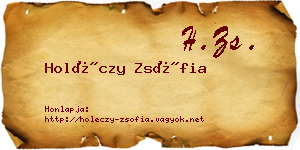 Holéczy Zsófia névjegykártya