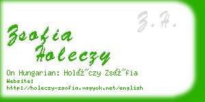 zsofia holeczy business card